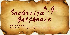 Vaskrsija Galjković vizit kartica